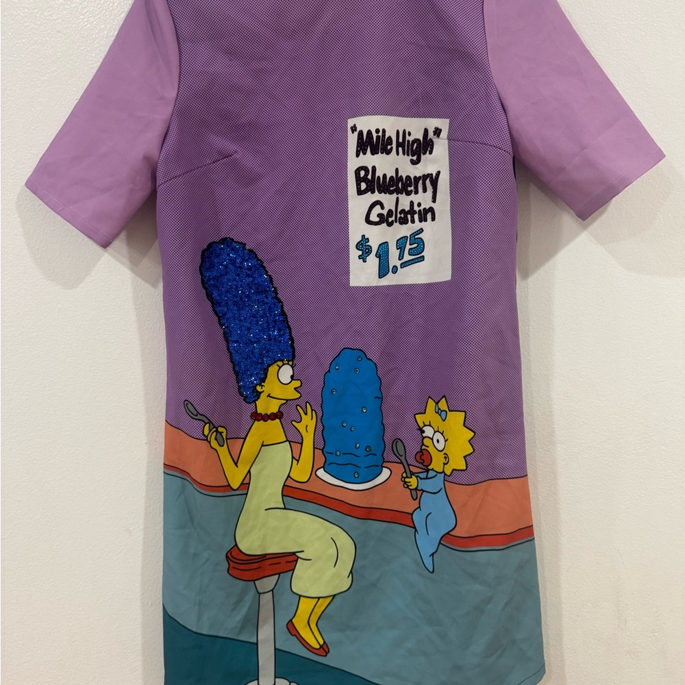 Purple Graphic T-Shirt Dress